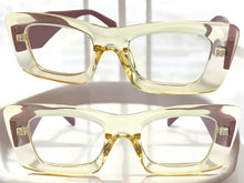 Exaggerated Vintage Retro Style Clear Lens EYEGLASSES Thick Champagne Frame 81260