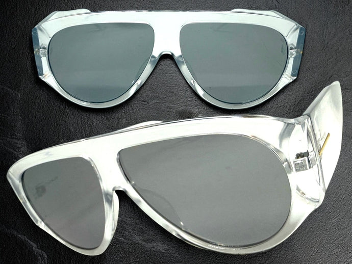 Oversized Classic Vintage Retro Style SUNGLASSES Large Super Thick Crystal Clear Frame 15013