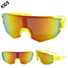 Kids Boys or Girls Retro Sporty Baseball Cycling Wrap Around Style SUNGLASSES Ages 6-13