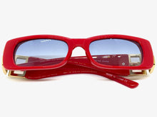 Classic Elegant Vintage Retro Style SUNGLASSES Thick Square Red Frame E2105