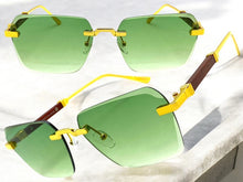 Classy Elegant Luxury Modern Style SUNGLASSES Rimless Gold Frame 5331