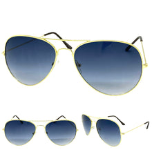 Classic Vintage Retro Aviator Style SUNGLASSES Gold Frame 1106