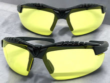 Motorcycle Biker Day or Night Riding SUNGLASSES Safety Eyewear HD Yellow Lens 5240