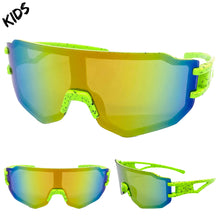 Kids Boys or Girls Retro Sporty Baseball Cycling Wrap Around Style SUNGLASSES Ages 6-13