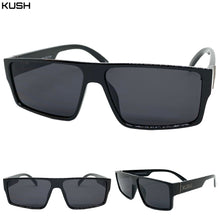 Classic Biker Gangster Hardcore KUSH SUNGLASSES Black Frame Dark Lens 80771