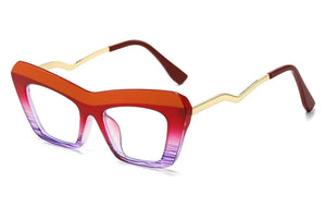 Classic Modern Retro Cat Eye Style Clear Lens EYEGLASSES Large Multicolor Frame 5035