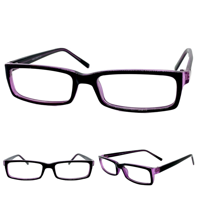 Classy Contemporary Modern Style Clear Lens EYEGLASSES Black Fashion Frame 1328