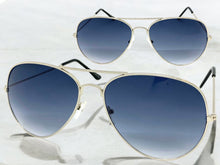 Classic Vintage Retro Aviator Style SUNGLASSES Silver Frame 1106