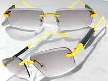 Classy Elegant Luxury Modern Style SUNGLASSES Rimless Gold Frame 5335
