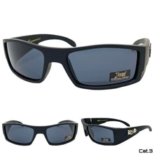 Classic Biker Gangster Hardcore Wrap Around LOCS SUNGLASSES Matte Black Frame 91191