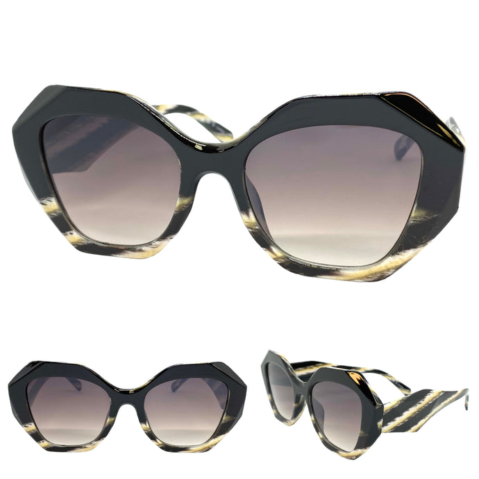 Exaggerated Vintage Retro Style SUNGLASSES Funky Animal Print Frame E1683