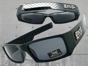 Classic Hardcore Biker Gangster Style LOCS SUNGLASSES Black Frame Dark Lens 91167