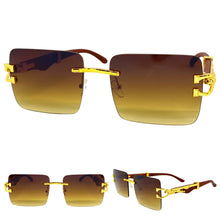 Classy Elegant Sophisticated Luxury Hip Hop Style SUNGLASSES Gold & Wooden Frame E0962