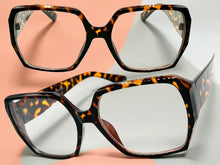 Oversized Classic Vintage Retro Style Clear Lens EYEGLASSES Large Square Tortoise Frame 80843