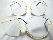 Oversized Exaggerated Vintage Retro Style Clear Lens EYEGLASSES Large Gold Frame 6404