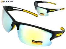 Sporty Wrap Around Cycling Fishing Biker SUNGLASSES Sleek Black Frame - Gold Lens 2754