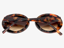 Exaggerated Vintage Retro Funky Hippie Style SUNGLASSES Round Tortoise & Gold Frame P8216