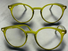 Classic Vintage Retro Style Clear Lens EYEGLASSES Round Green Frame 1728