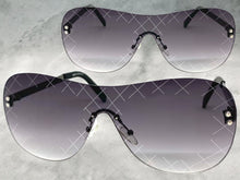 Oversized Contemporary Modern Retro Shield Style SUNGLASSES Flat Gray Lens A246