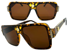 Classic Vintage Retro Luxury Hip Hop Rapper Style SUNGLASSES Large Tortoise & Gold Frame 3078