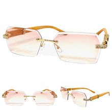 Men's Classy Elegant Luxury Designer Hip Hop Style SUNGLASSES Gold & Wooden Frame E0883