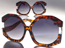 Oversized Vintage Retro Style SUNGLASSES X-Large Huge Tortoise Frame 80848