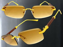 Classy Elegant Luxury Modern Style SUNGLASSES Rimless Gold Frame 5335