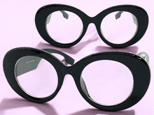 Exaggerated Vintage Retro Style Clear Lens EYEGLASSES Large Round Thick Black Frame 81216