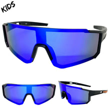 Kids Boys or Girls Retro Sporty Baseball Cycling Wrap Around Style SUNGLASSES Ages 6-13