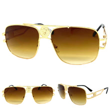 Classic Elegant Luxury Hip Hop Aviator Style SUNGLASSES Gold Frame 7736