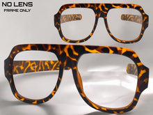 Oversized Classic Vintage Retro Style X-Large Tortoise Lensless Eye Glasses- Frame Only NO Lens 541095