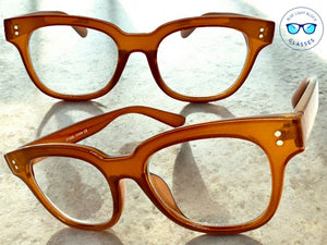 Classic Vintage Retro Style Clear Lens Blue Light Block Computer EYEGLASSES Brown Frame I135