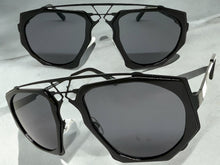 Exaggerated Classic Vintage Retro Style SUNGLASSES Unique Black Frame 4464