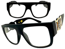 Classic Vintage Retro Hip Hop Rapper Style Clear Lens EYEGLASSES Large Thick Black Frame 5355