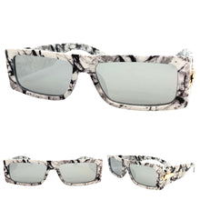 Classic Luxury Retro Hip Hop Style SUNGLASSES Marble Lens 30421