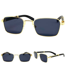 Classy Elegant Sophisticated Luxury Style SUNGLASSES Gold & Wooden Frame 27677