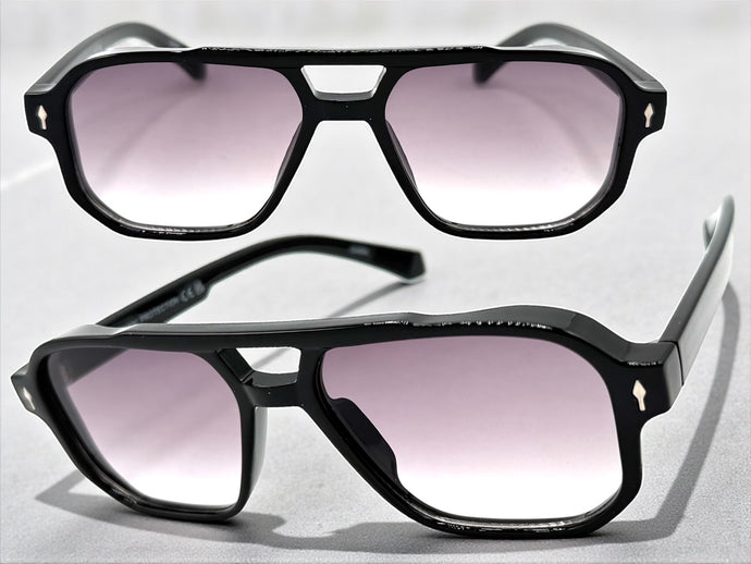 Classic Vintage Retro Hip Hop Style SUNGLASSES Square Black Frame 80930