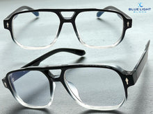 Classic Vintage Retro Style Clear Lens Blue Light Block Computer EYEGLASSES Black Frame 55013