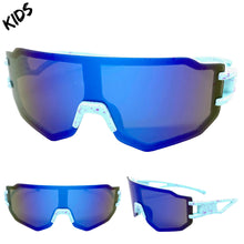 Kids Boys or Girls Retro Sporty Baseball Cycling Wrap Around Style SUNGLASSES Ages 6-13