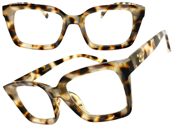 Classic Vintage Retro Style READING GLASSES READERS Leopard Frame Lens Strength +2.50