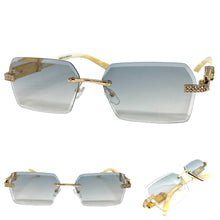 Men's Classy Elegant Luxury Designer Hip Hop Style SUNGLASSES Gold & Marble Frame E0883