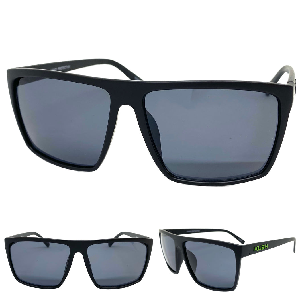 Classic Biker Gangster Hardcore KUSH SUNGLASSES Square Black Frame 6476