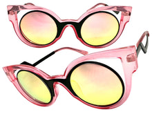 Classic Vintage Retro Cat Eye Style SUNGLASSES Funky Pink Frame 1737