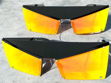 Modern Retro Futuristic Party Raver Style SUNGLASSES Unusual Black Frame 5275