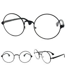 Classic Vintage Retro Style Clear Lens EYEGLASSES Round Black Frame IT085