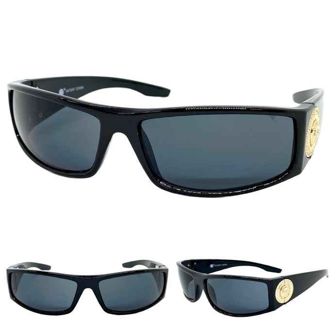 Men's Classic Retro Hardcore Luxury Hip Hop Style SUNGLASSES Black Frame 5473