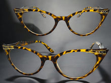Classic Vintage Retro Cat Eye Style Clear Lens EYEGLASSES Pointy Tortoise Frame KIT400