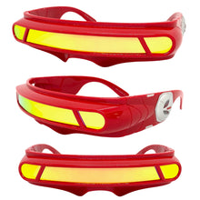 Space Futuristic Robotic Cyclops Shield Costume Party SUNGLASSES Red Frame ST110