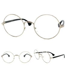 Classic Vintage Retro Style Clear Lens EYEGLASSES Round Silver Frame IT085