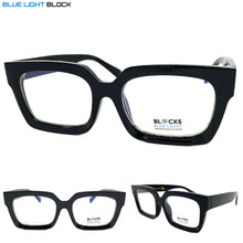 Classic Vintage Retro Style Blue Light Blocking Computer EYEGLASSES Large Thick Black Frame 2016